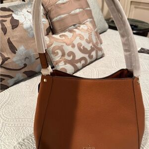 Kate Spade Tan and warm ginger  Leather Shoulder Bag!